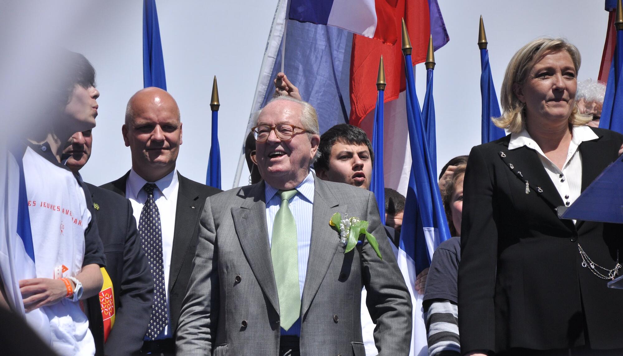 Jean Marie Le Pen y Marine Le Pen